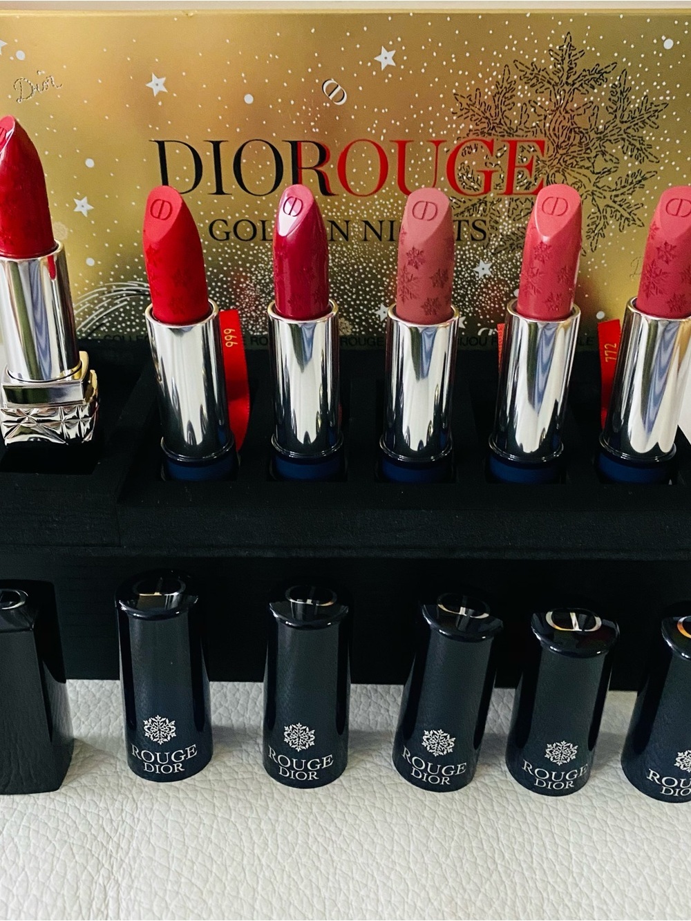 Dior Rouge Lipstick Collection 6 lippies — Red, Berry & Pink Tones